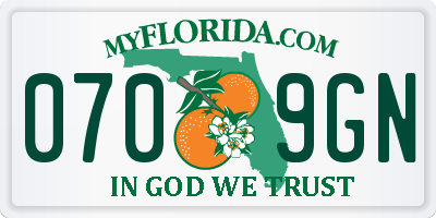 FL license plate 0709GN
