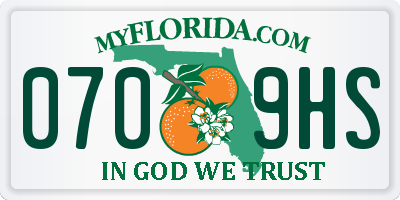 FL license plate 0709HS