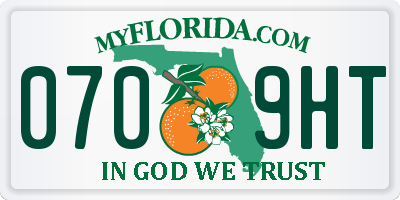 FL license plate 0709HT