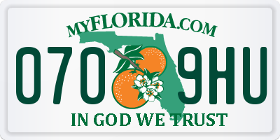 FL license plate 0709HU