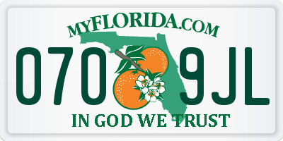 FL license plate 0709JL