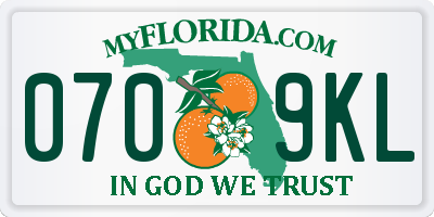 FL license plate 0709KL
