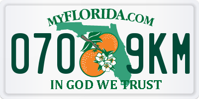 FL license plate 0709KM