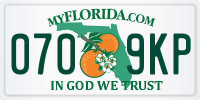 FL license plate 0709KP