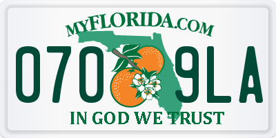 FL license plate 0709LA