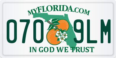 FL license plate 0709LM