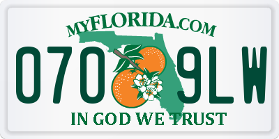 FL license plate 0709LW