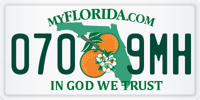 FL license plate 0709MH
