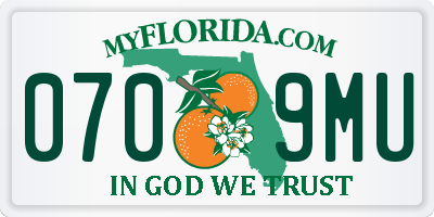 FL license plate 0709MU