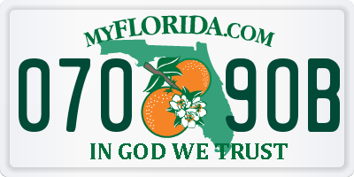 FL license plate 0709OB