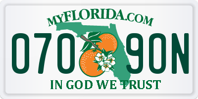 FL license plate 0709ON