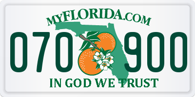 FL license plate 0709OO