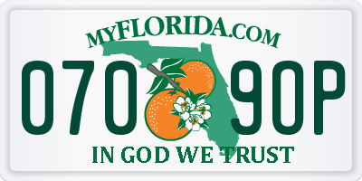 FL license plate 0709OP