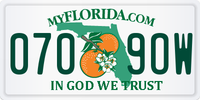 FL license plate 0709OW