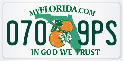FL license plate 0709PS