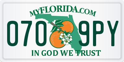 FL license plate 0709PY