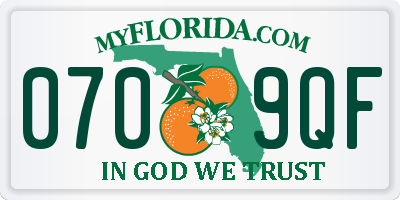 FL license plate 0709QF