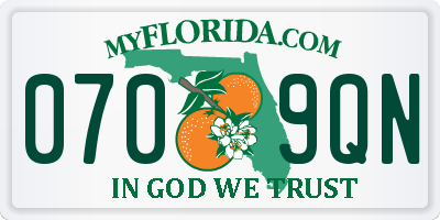FL license plate 0709QN