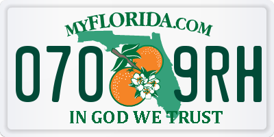 FL license plate 0709RH