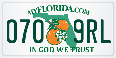FL license plate 0709RL