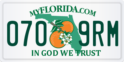 FL license plate 0709RM