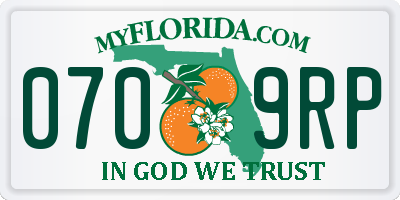 FL license plate 0709RP