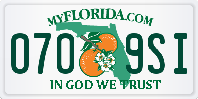 FL license plate 0709SI