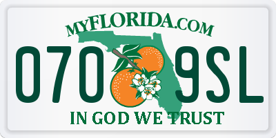 FL license plate 0709SL