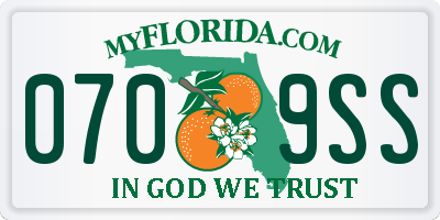 FL license plate 0709SS