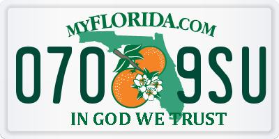 FL license plate 0709SU
