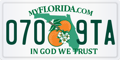 FL license plate 0709TA