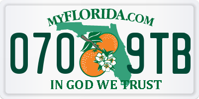 FL license plate 0709TB
