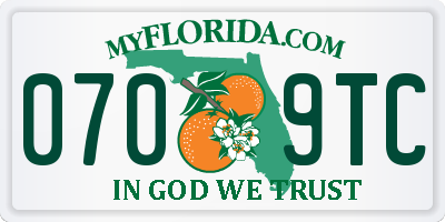 FL license plate 0709TC