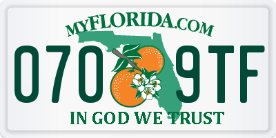FL license plate 0709TF
