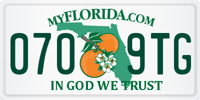 FL license plate 0709TG