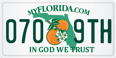 FL license plate 0709TH