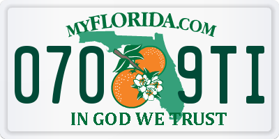 FL license plate 0709TI