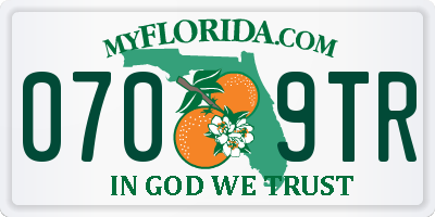 FL license plate 0709TR