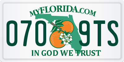 FL license plate 0709TS