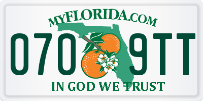 FL license plate 0709TT