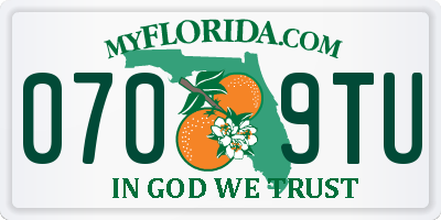 FL license plate 0709TU