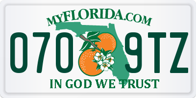 FL license plate 0709TZ