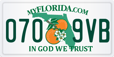 FL license plate 0709VB