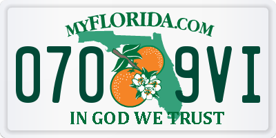 FL license plate 0709VI