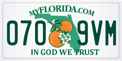FL license plate 0709VM