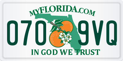 FL license plate 0709VQ