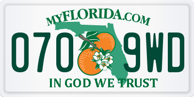FL license plate 0709WD