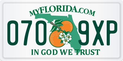 FL license plate 0709XP