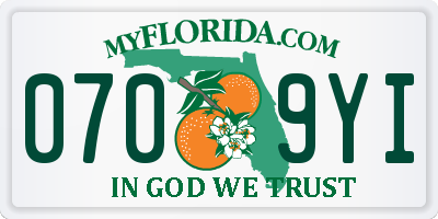 FL license plate 0709YI