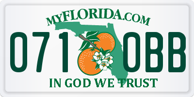 FL license plate 0710BB